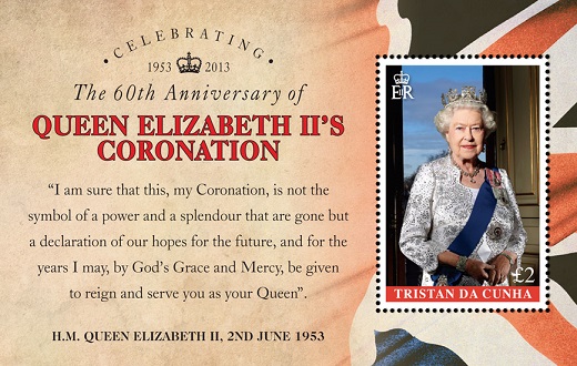 60th Anniversary of the Coronation of Queen Elizabeth II, Mint Souvenir Sheet £2.00