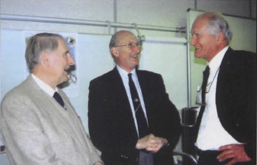 Peter Wheeler (right) in 2002 with Michael Swales and Sir Martin Holgate.