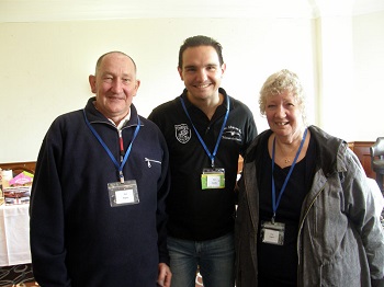 Marc Escudier (centre) with Ken and Fran Rogers.