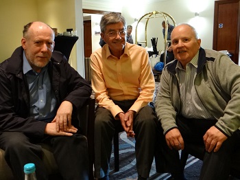 Philatelists Robin Taylor, Mike Faulds and Ron Burn.