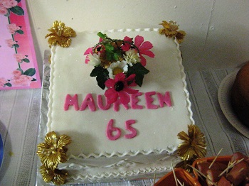 Maureen Green's 65th birthday cake