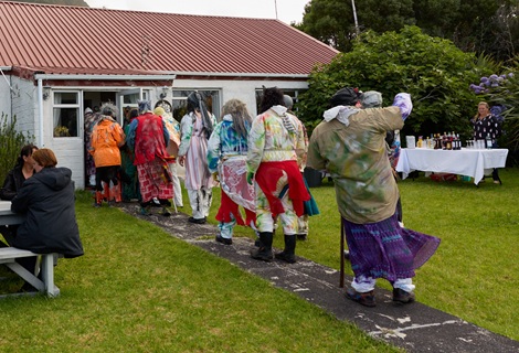 The Okalolies file through the Residency&hellip;