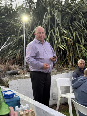 Chief Islander Ian Lavarello delivering his speech.