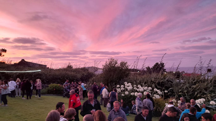 A stunning sunset graces the Chief Islanders's reception
