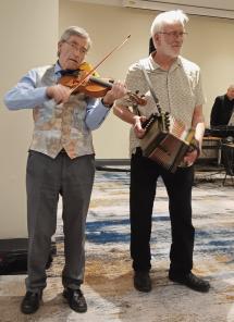 The traditional Pillow Dance, although for some reason the guys on the left have never taken part in it! Photos: Alan Ashworth