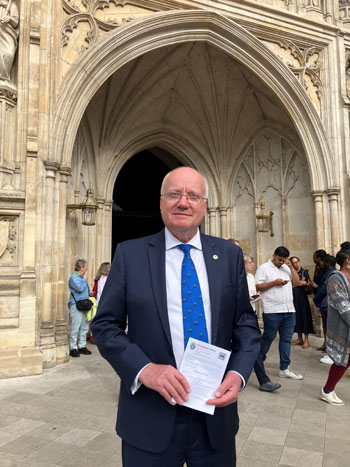 Chris at Westminster Abbey for Overseas Territories Day evensong