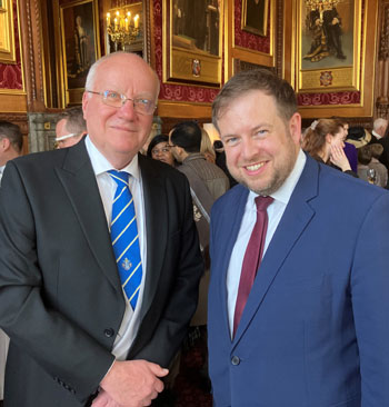 Chris with overseas territories minister Stephen Doughty