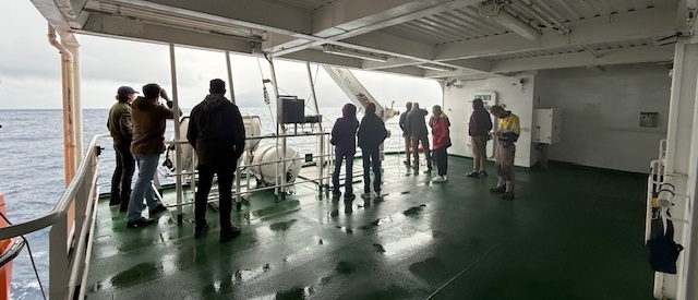 Passengers get their view of Tristan on the 21st September 2025
