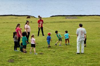 Children's limbo competition