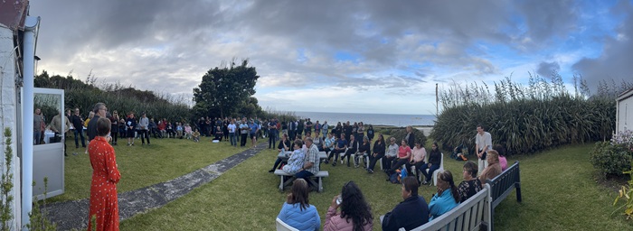 View of the reception held in the Residency garden