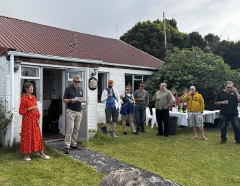 Philip giving his speech