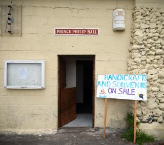 Many people wanted their picture taken outside Prince Philip Hall (Photos: Julia Gunther)