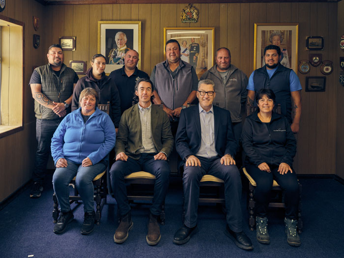 James Wallace with members of the Tristan da Cunha Island Council in the Council Chamber on 16th October 2025