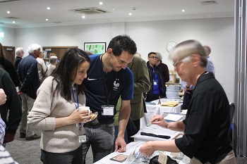 Marc Escudier & Sarah at the Association's stall, manned by Margaret Grundy
