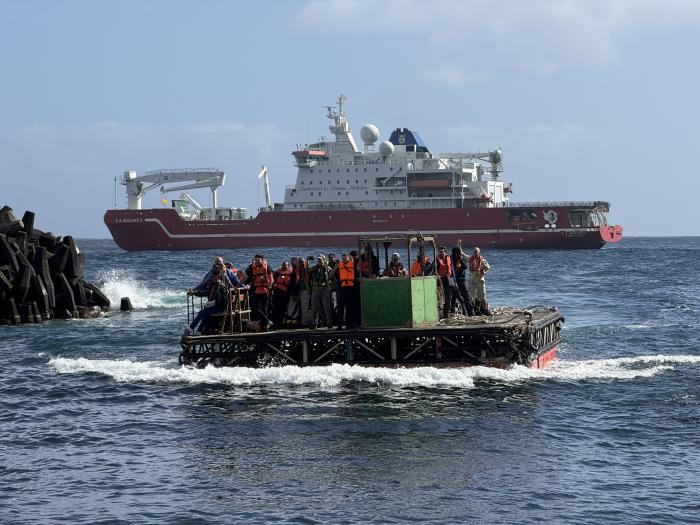 Passengers being brought ashore from the SA Agulhas II on the 3rd November 2025