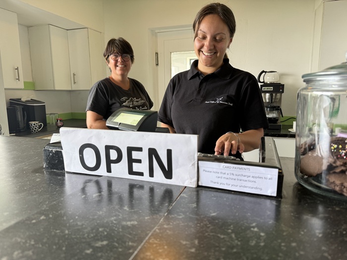 Iris and Rachel Green open for card payments in the Post Office and Tourism Centre
