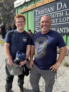 Charles Wickham and Simon Glass at the harbour (Photo: Philip Kendall)