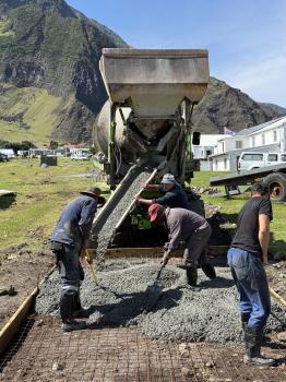Pouring new concrete