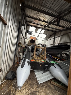 Damage to the RIB boathouse.