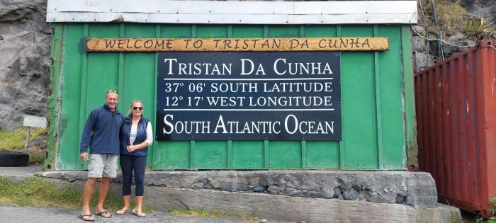 Jenny and Greg pictured at the harbour.