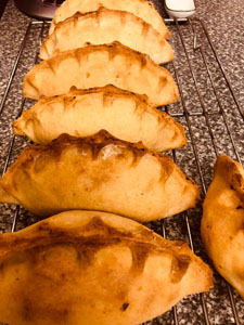 Potato pies with potato pastry crusts