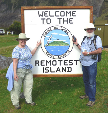Geocachers visiting Tristan da Cunha