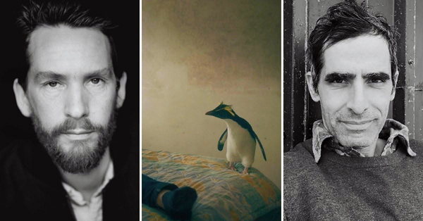 Trio of images showing, left to right: Tobias Nölle, Scene from the film, Loran Bonnardot.
