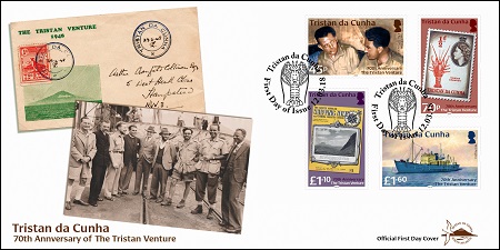 70th Anniversary of the 'Tristan Venture', First Day Cover