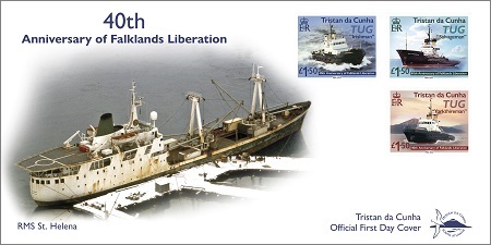 40th Anniversary of Falklands Liberation: First day cover, set of stamps