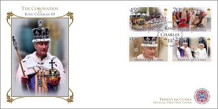 Coronation of King Charles III: First day cover, set of stamps
