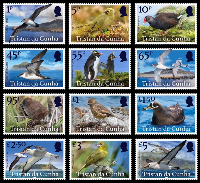 Birds of Tristan da Cunha definitive stamps