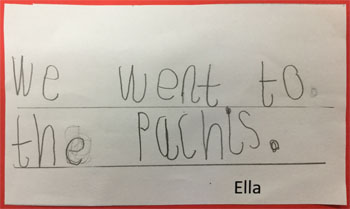 Ella's writing about the Patches trip