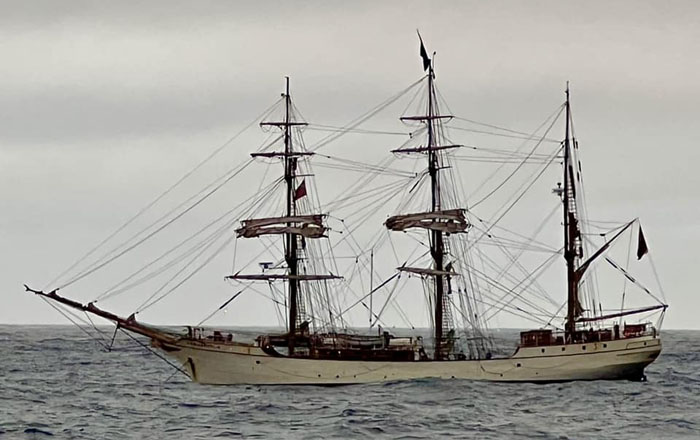 The Bark Europa at anchor