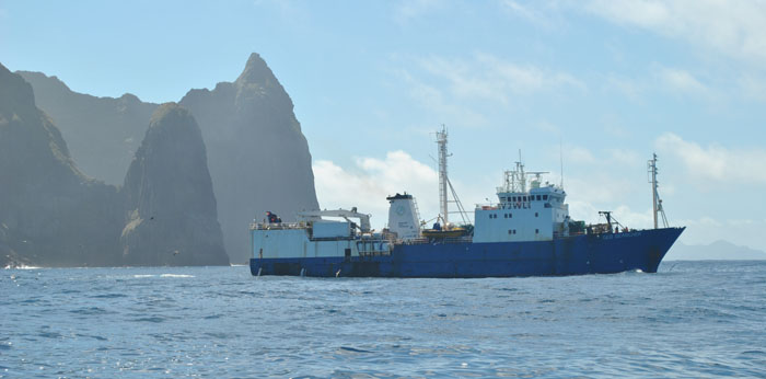 MFV Geo Searcher off Inaccessible Island